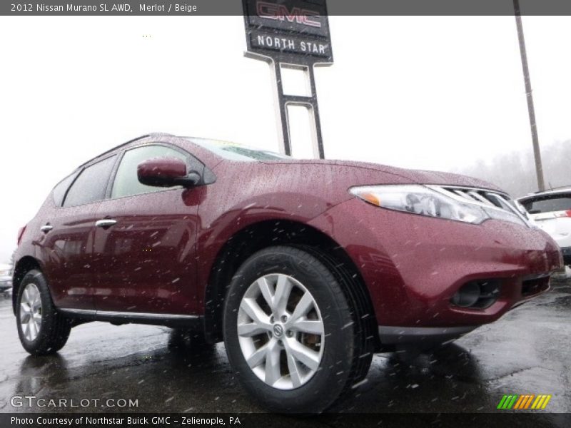 Merlot / Beige 2012 Nissan Murano SL AWD