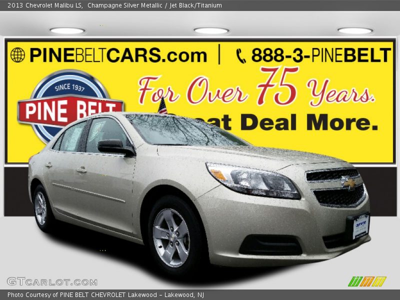 Champagne Silver Metallic / Jet Black/Titanium 2013 Chevrolet Malibu LS