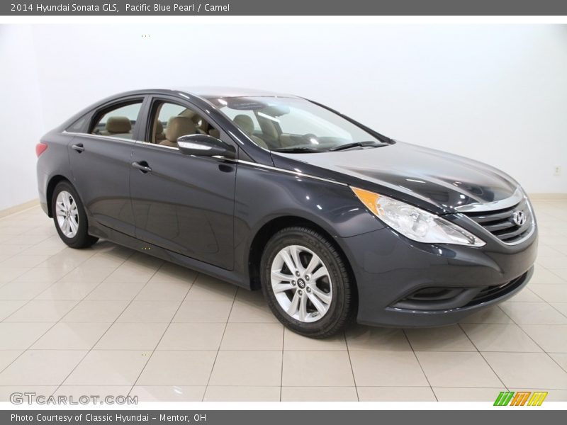 Pacific Blue Pearl / Camel 2014 Hyundai Sonata GLS