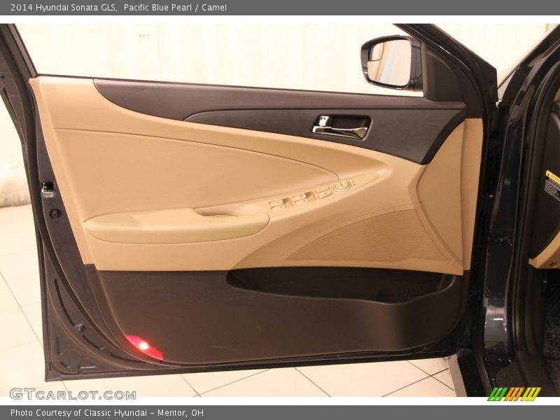 Pacific Blue Pearl / Camel 2014 Hyundai Sonata GLS