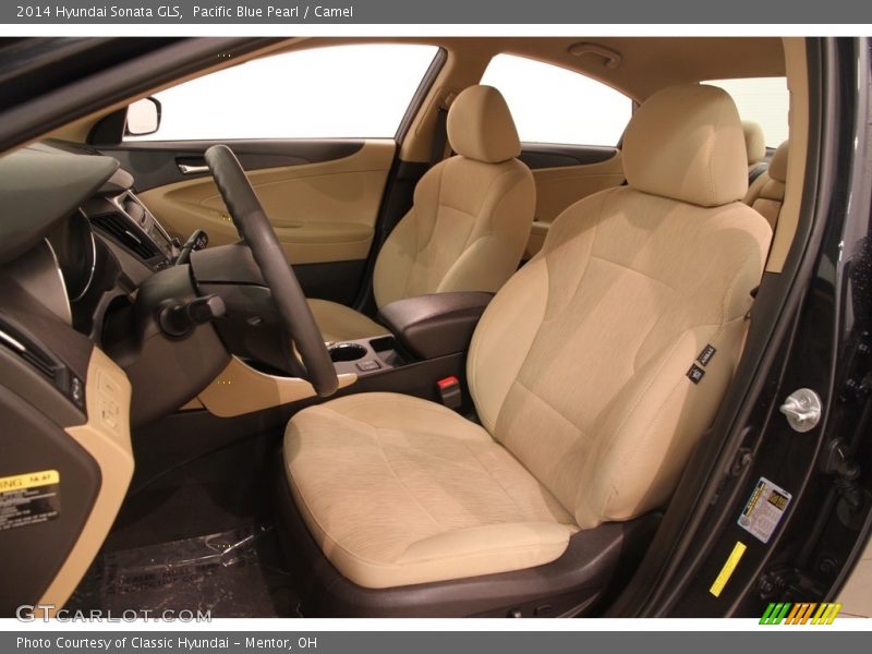 Pacific Blue Pearl / Camel 2014 Hyundai Sonata GLS