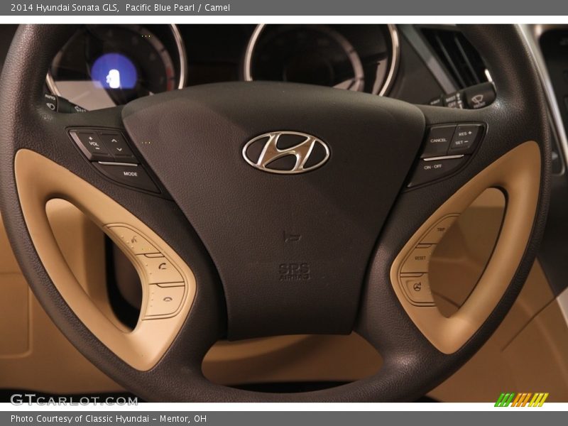 Pacific Blue Pearl / Camel 2014 Hyundai Sonata GLS