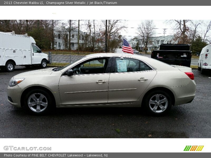 Champagne Silver Metallic / Jet Black/Titanium 2013 Chevrolet Malibu LS