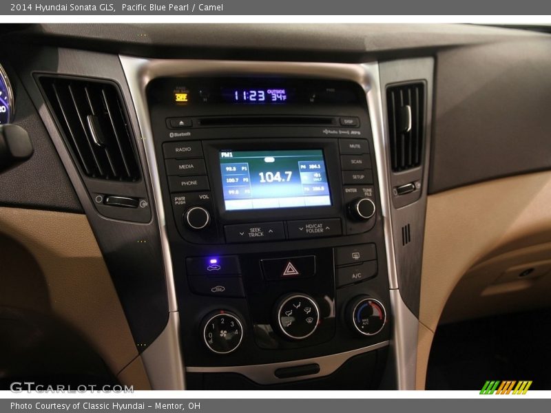 Pacific Blue Pearl / Camel 2014 Hyundai Sonata GLS