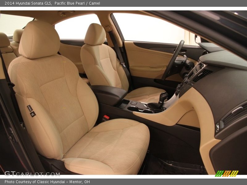 Pacific Blue Pearl / Camel 2014 Hyundai Sonata GLS