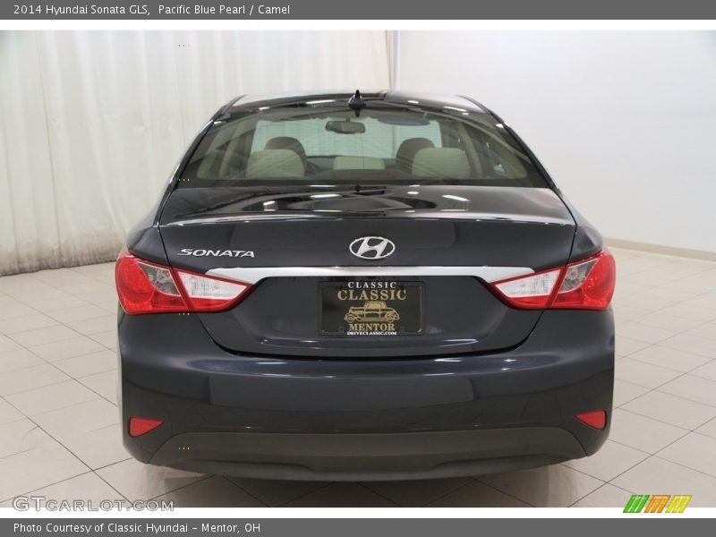 Pacific Blue Pearl / Camel 2014 Hyundai Sonata GLS