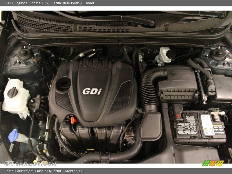 Pacific Blue Pearl / Camel 2014 Hyundai Sonata GLS