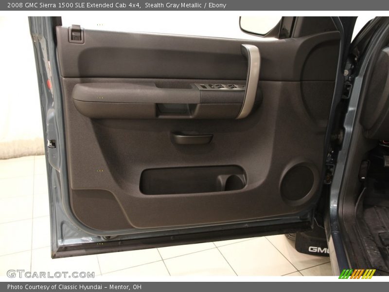Stealth Gray Metallic / Ebony 2008 GMC Sierra 1500 SLE Extended Cab 4x4