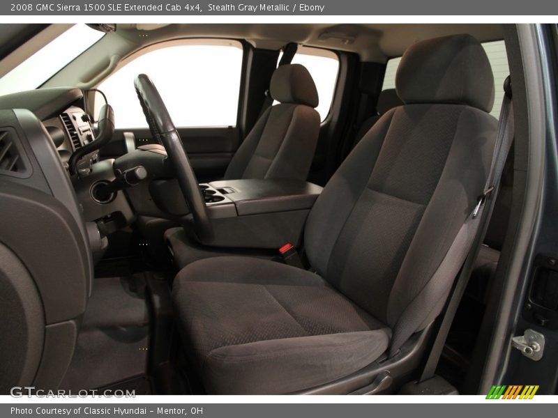 Stealth Gray Metallic / Ebony 2008 GMC Sierra 1500 SLE Extended Cab 4x4
