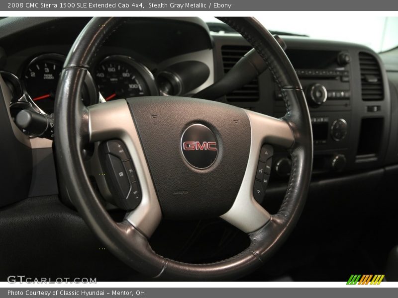 Stealth Gray Metallic / Ebony 2008 GMC Sierra 1500 SLE Extended Cab 4x4