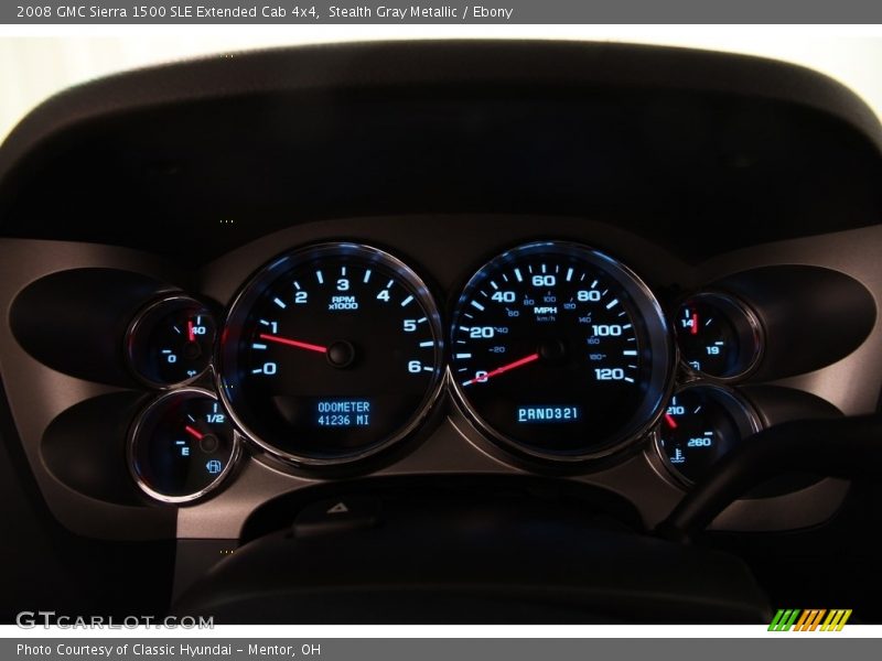 Stealth Gray Metallic / Ebony 2008 GMC Sierra 1500 SLE Extended Cab 4x4
