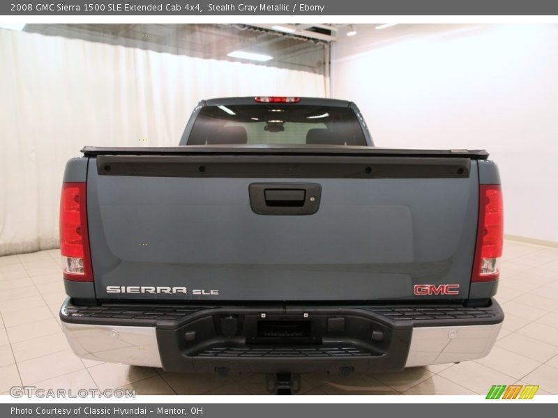 Stealth Gray Metallic / Ebony 2008 GMC Sierra 1500 SLE Extended Cab 4x4