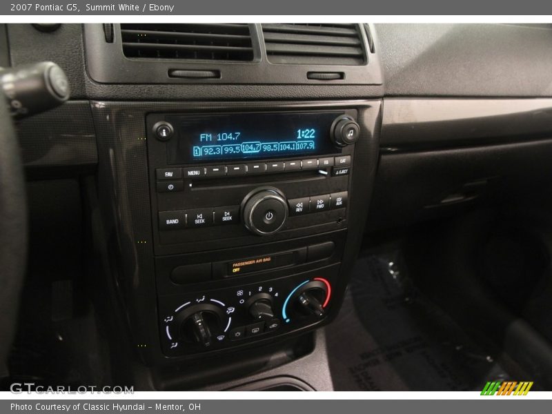 Summit White / Ebony 2007 Pontiac G5