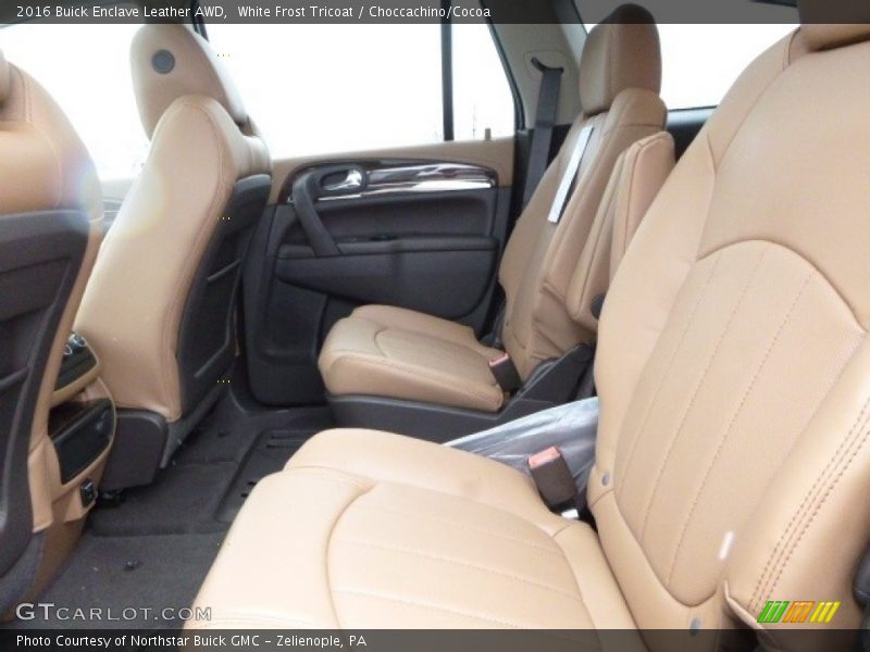 White Frost Tricoat / Choccachino/Cocoa 2016 Buick Enclave Leather AWD