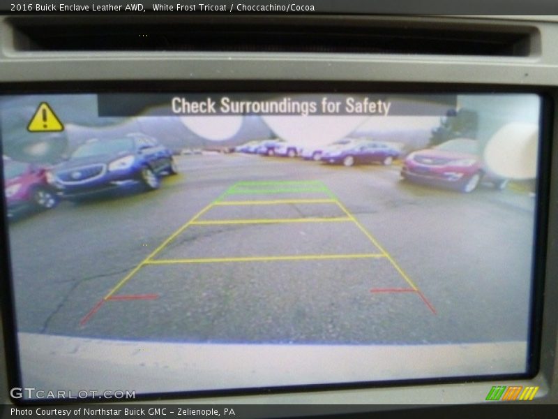 White Frost Tricoat / Choccachino/Cocoa 2016 Buick Enclave Leather AWD