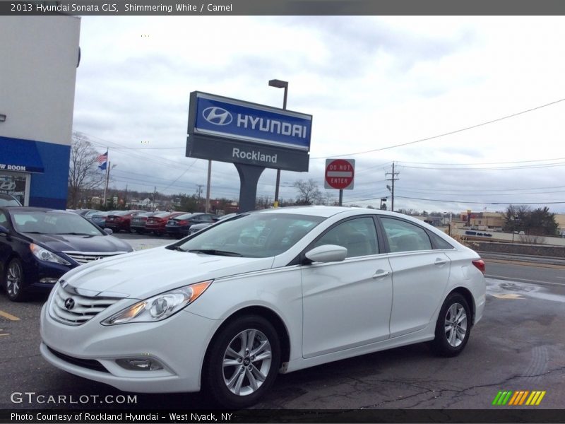 Shimmering White / Camel 2013 Hyundai Sonata GLS