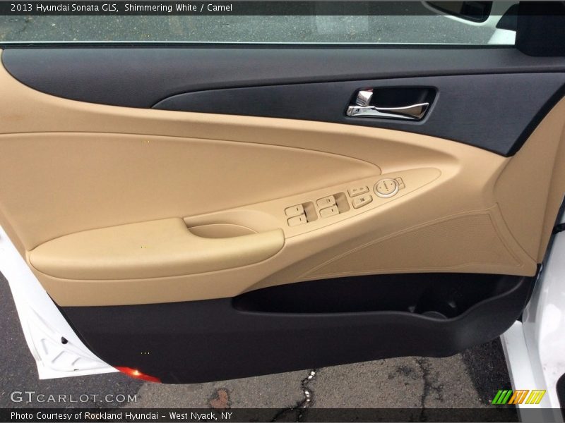 Shimmering White / Camel 2013 Hyundai Sonata GLS