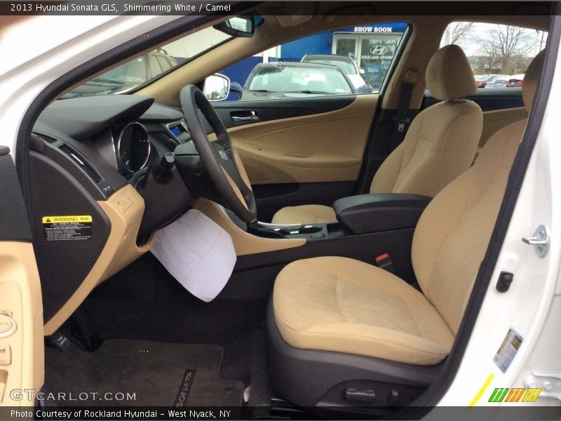 Shimmering White / Camel 2013 Hyundai Sonata GLS