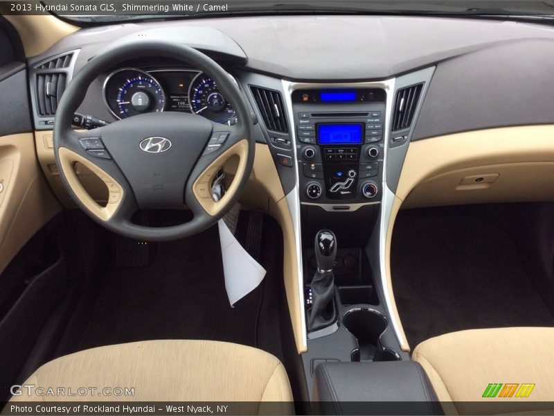 Shimmering White / Camel 2013 Hyundai Sonata GLS