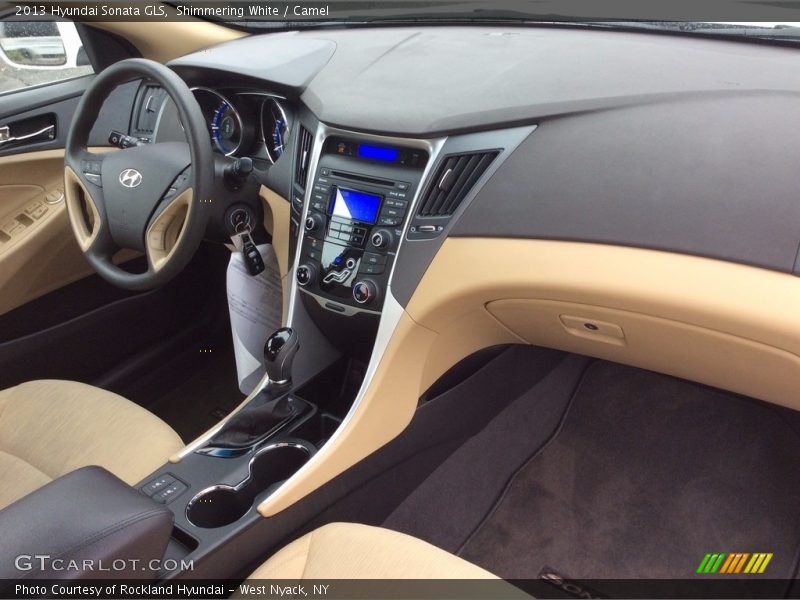 Shimmering White / Camel 2013 Hyundai Sonata GLS