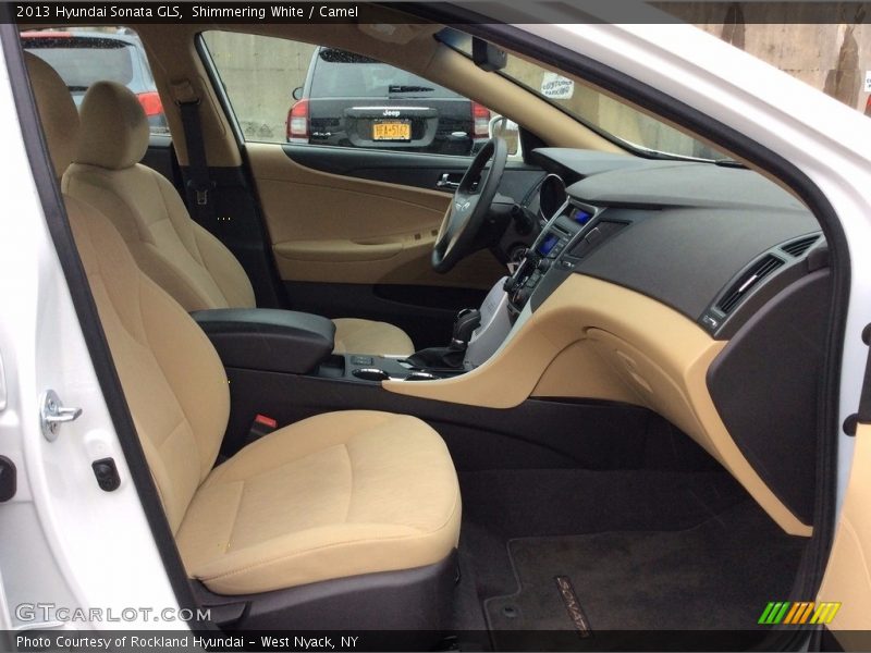 Shimmering White / Camel 2013 Hyundai Sonata GLS