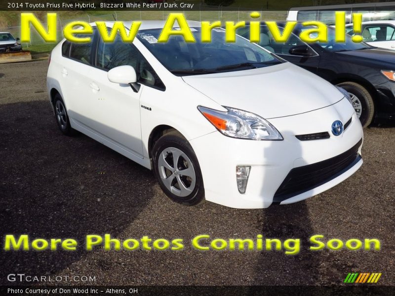 Blizzard White Pearl / Dark Gray 2014 Toyota Prius Five Hybrid