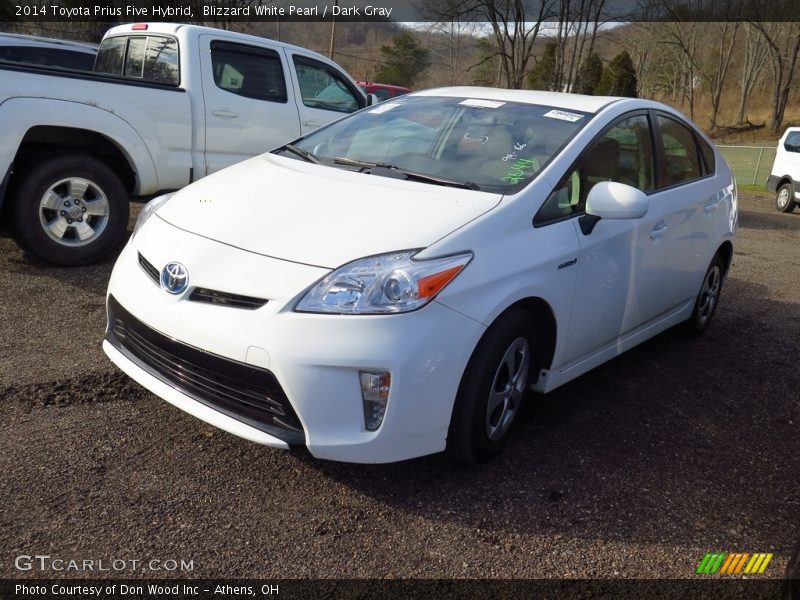 Blizzard White Pearl / Dark Gray 2014 Toyota Prius Five Hybrid