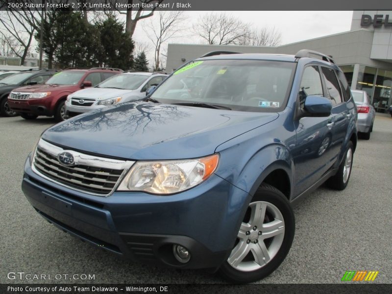 Newport Blue Pearl / Black 2009 Subaru Forester 2.5 X Limited