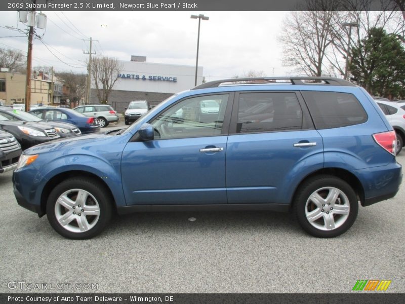 Newport Blue Pearl / Black 2009 Subaru Forester 2.5 X Limited