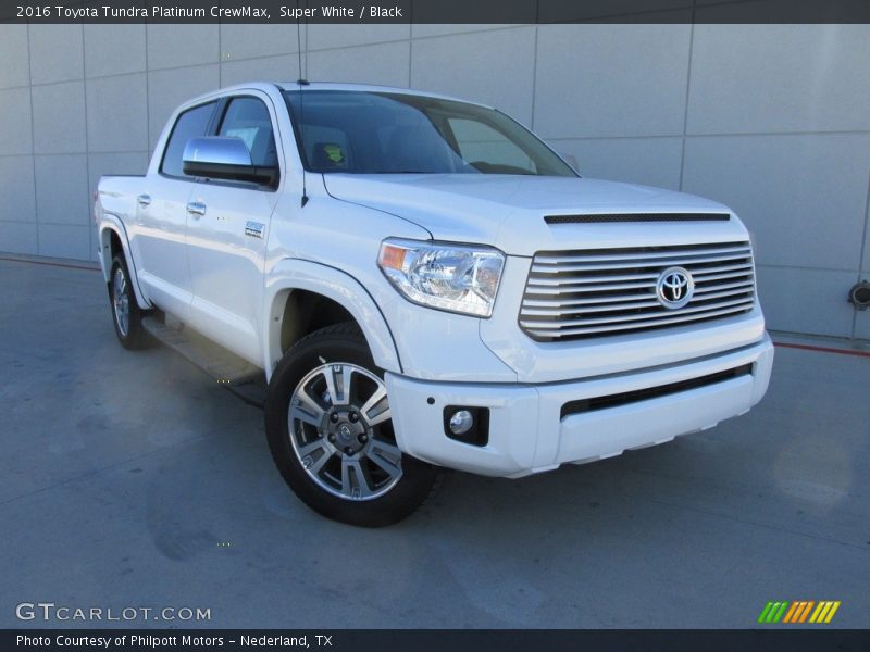 Super White / Black 2016 Toyota Tundra Platinum CrewMax