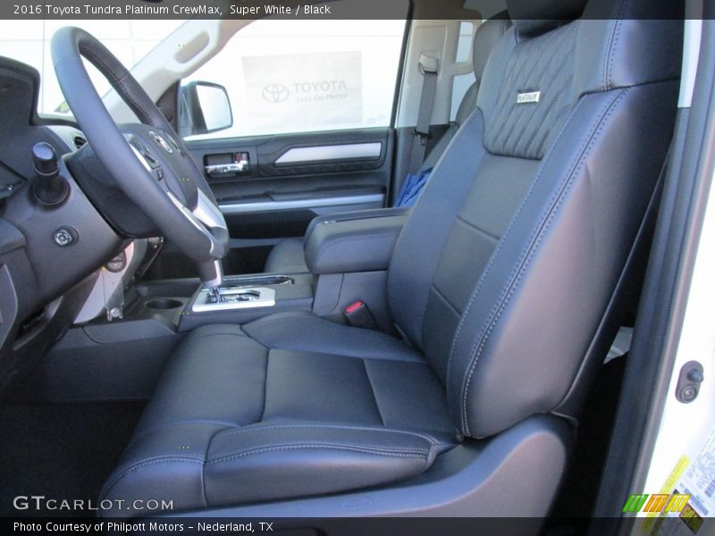Front Seat of 2016 Tundra Platinum CrewMax