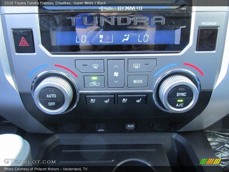 Super White / Black 2016 Toyota Tundra Platinum CrewMax