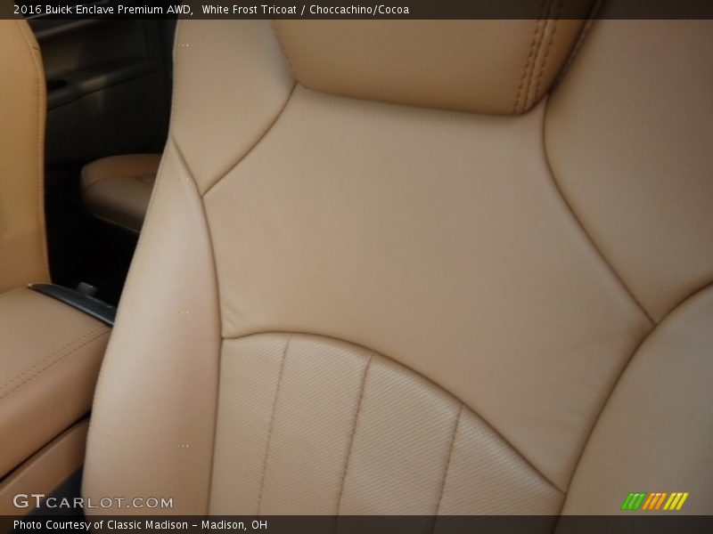 White Frost Tricoat / Choccachino/Cocoa 2016 Buick Enclave Premium AWD