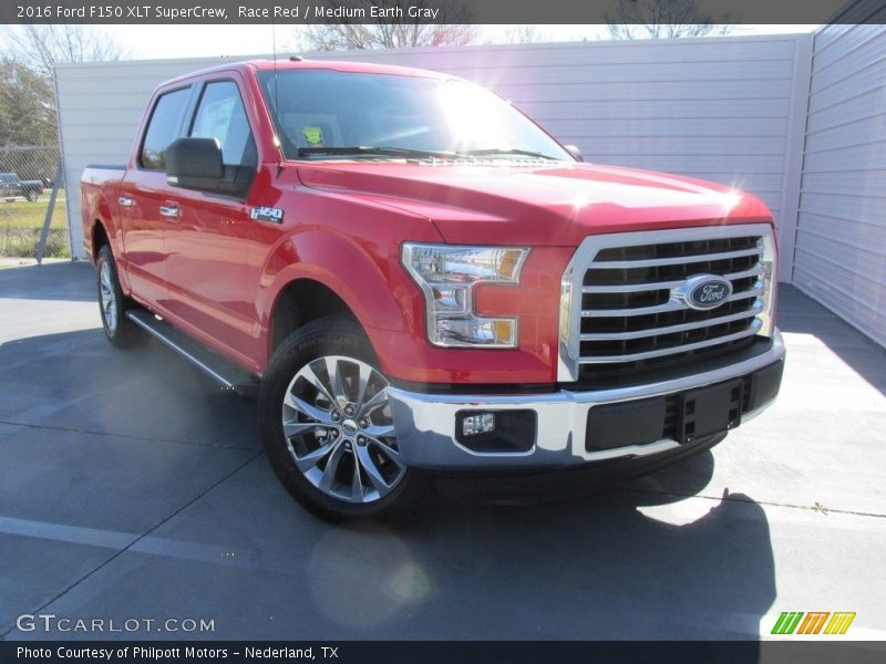 Race Red / Medium Earth Gray 2016 Ford F150 XLT SuperCrew