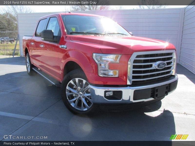 Race Red / Medium Earth Gray 2016 Ford F150 XLT SuperCrew