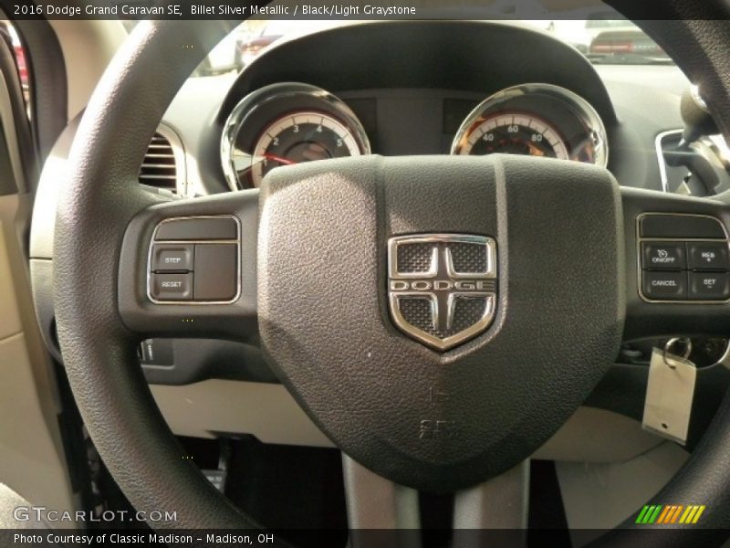 Billet Silver Metallic / Black/Light Graystone 2016 Dodge Grand Caravan SE