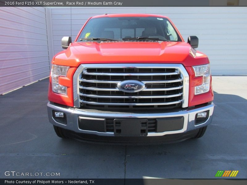 Race Red / Medium Earth Gray 2016 Ford F150 XLT SuperCrew