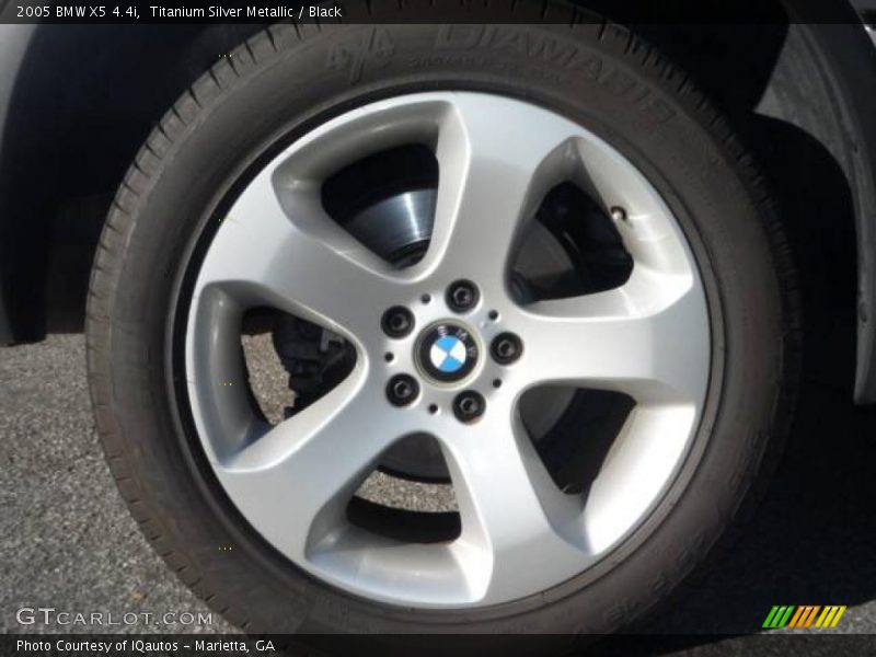 Titanium Silver Metallic / Black 2005 BMW X5 4.4i