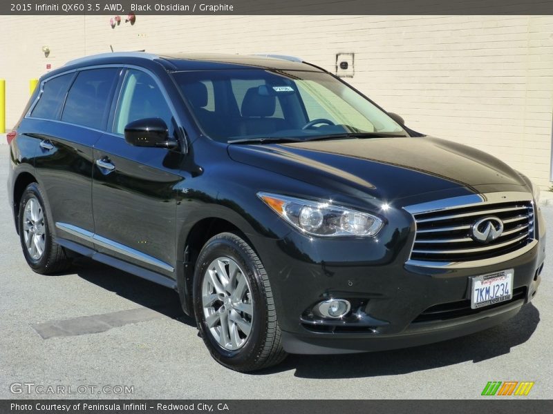 Black Obsidian / Graphite 2015 Infiniti QX60 3.5 AWD