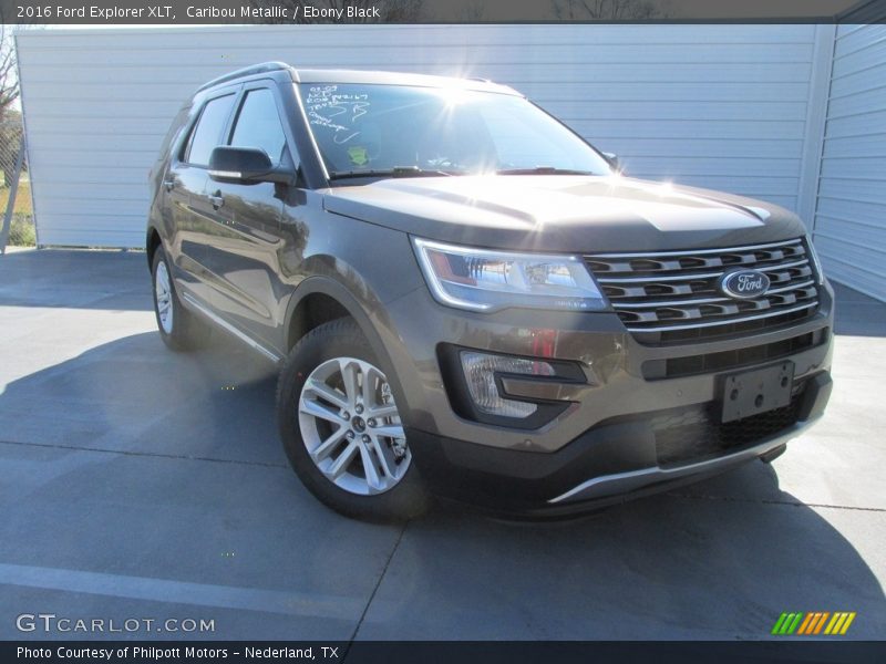 Caribou Metallic / Ebony Black 2016 Ford Explorer XLT