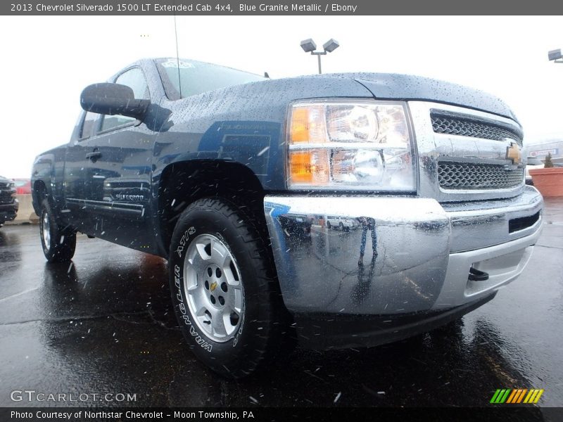 Blue Granite Metallic / Ebony 2013 Chevrolet Silverado 1500 LT Extended Cab 4x4