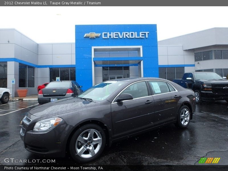 Taupe Gray Metallic / Titanium 2012 Chevrolet Malibu LS