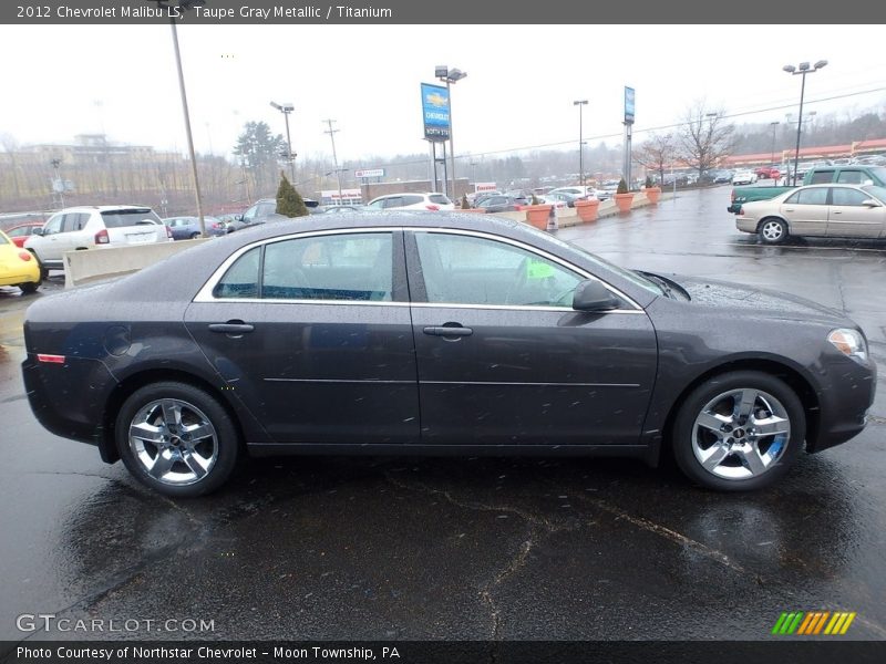 Taupe Gray Metallic / Titanium 2012 Chevrolet Malibu LS