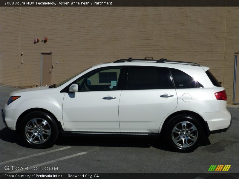 Aspen White Pearl / Parchment 2008 Acura MDX Technology