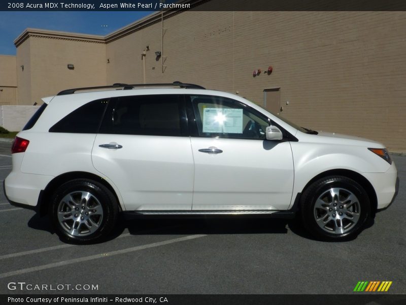 Aspen White Pearl / Parchment 2008 Acura MDX Technology
