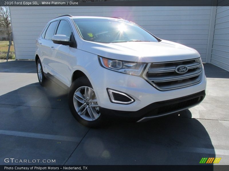 White Platinum / Dune 2016 Ford Edge SEL