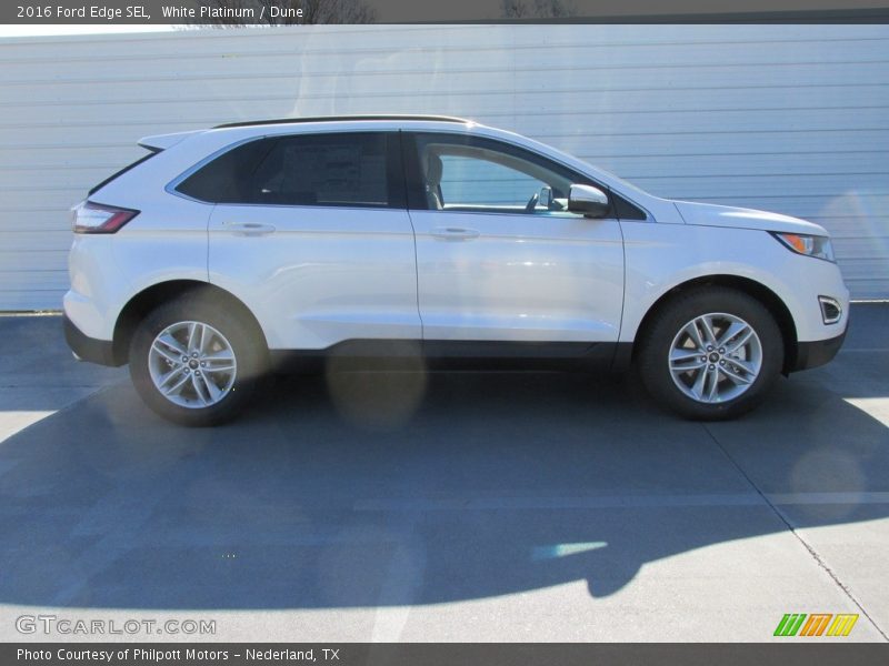 White Platinum / Dune 2016 Ford Edge SEL