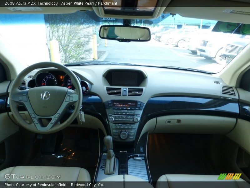 Aspen White Pearl / Parchment 2008 Acura MDX Technology