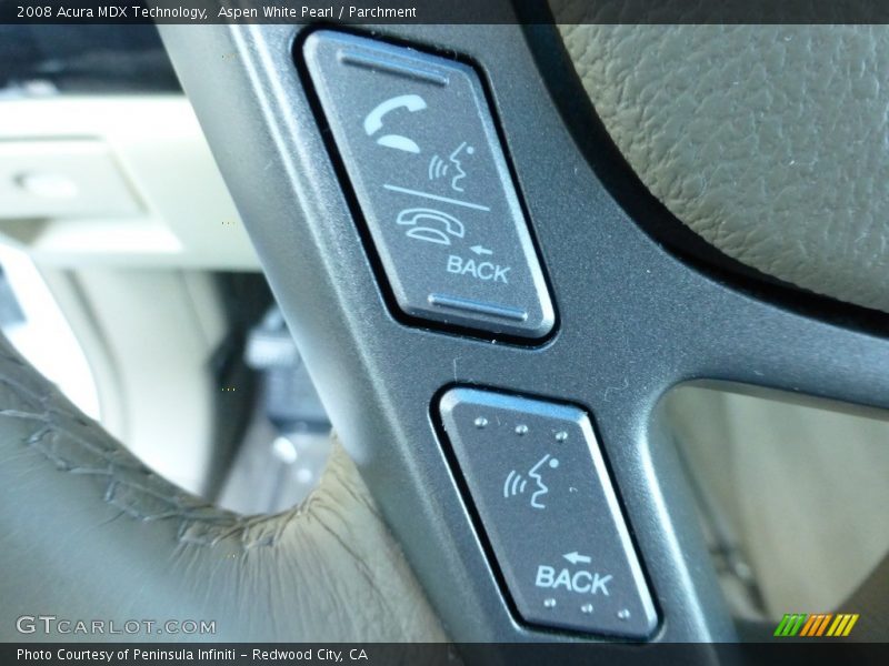 Aspen White Pearl / Parchment 2008 Acura MDX Technology