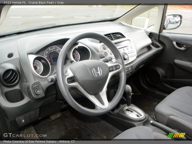 Crystal Black Pearl / Gray 2013 Honda Fit